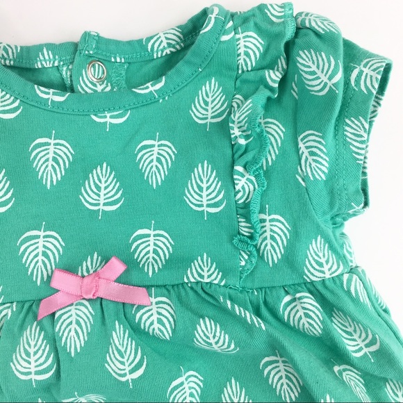 EUC Carter’s Green Onesie Dress - 9m - Picture 4 of 6